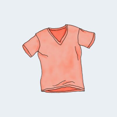 تی شرت یقه وی